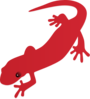 Red Digital Salamander Clip Art